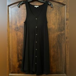 Zsupply little black ribbed dress